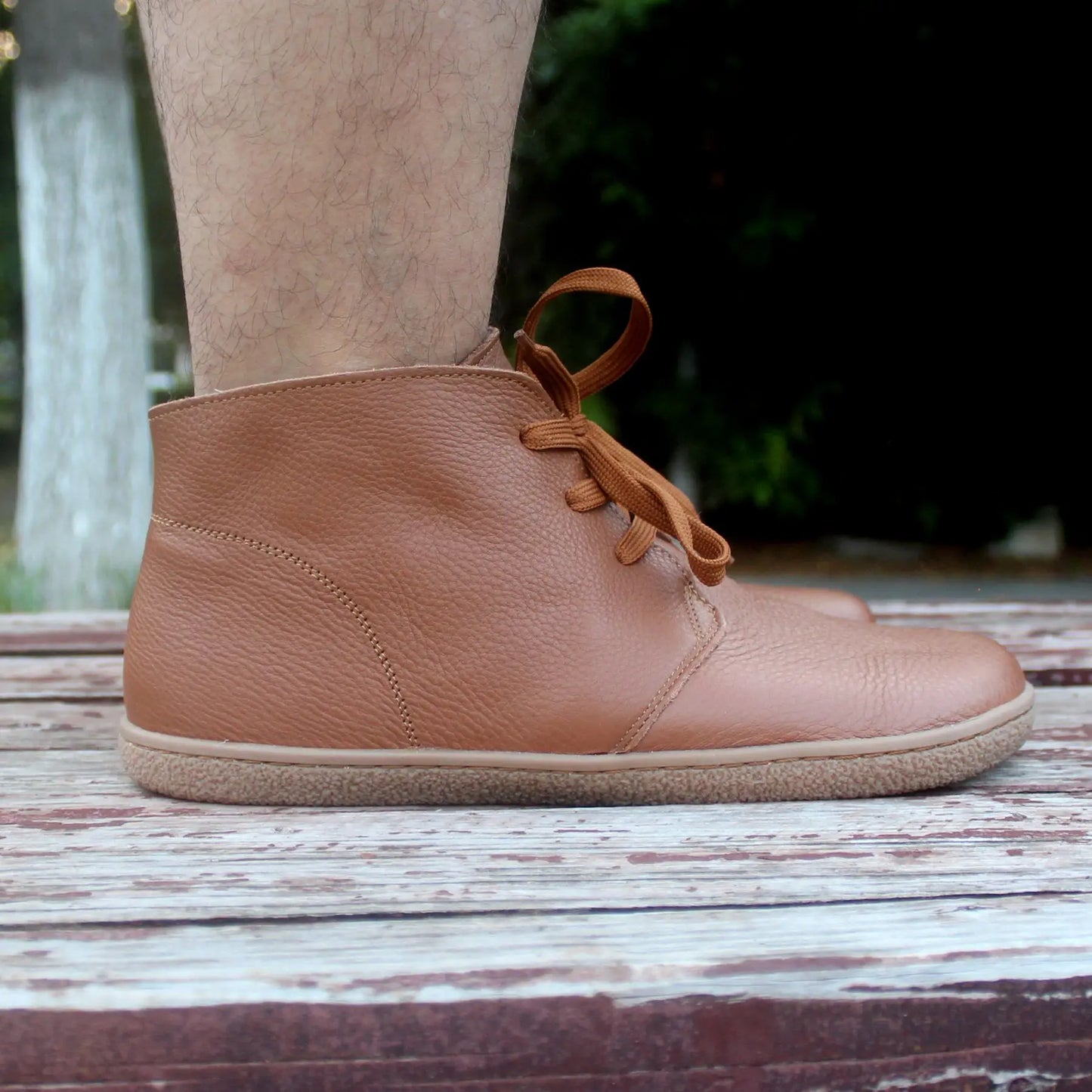 Barefoot Leather Boots With Wool Linning Inside For Women man Zero Drop Wider Toes Box