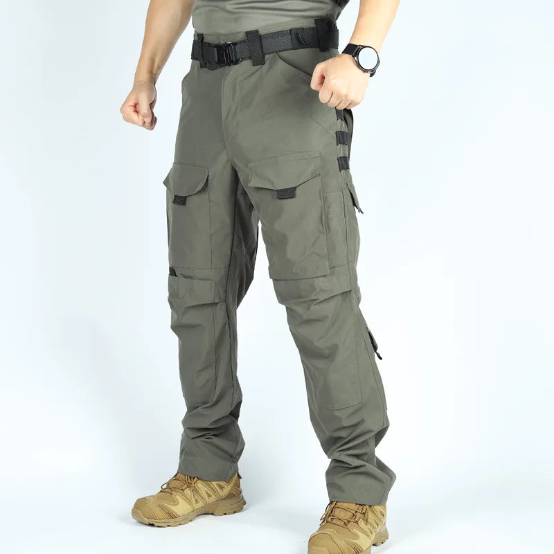 Outdoor Waterproof Work Pants Men Field Combat Tactical Trousers Spring Autumn Wear-Resistant Multi-pocket Training Cargo Pants