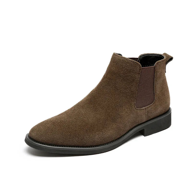 2026 Men Elevator Shoes Chelsea Boots 6cm 8cm Invisible Inner Increase Shoes Man Height Increasing Shoes Suede Leather Men Boots