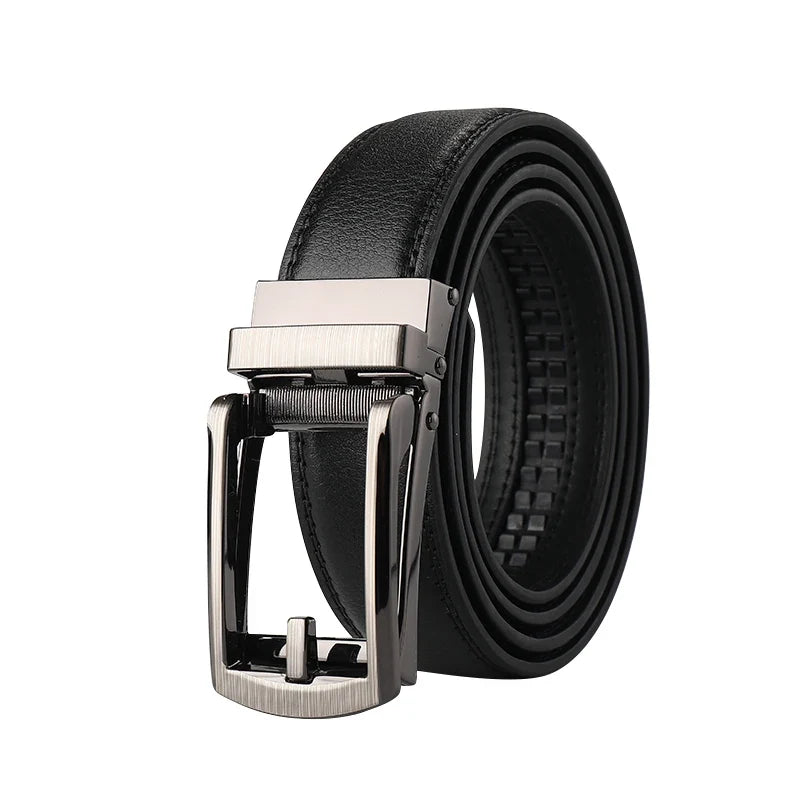 Men Belt Top Quality Cow Genuine Leather Men's Belt Cowhide Strap for Male Automatic Buckle Belts for Men Alloy Buckle Belt