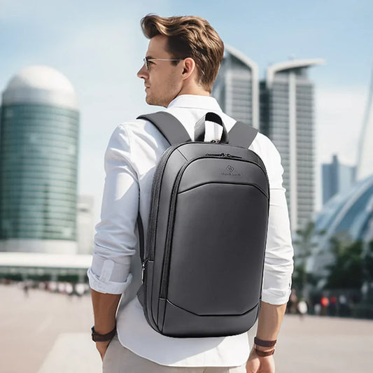 Business Backpack for Men 17 Inch Laptop Backpack with USB Port Slim Expandable Waterproof Travel Bag Large Work Computer Bag