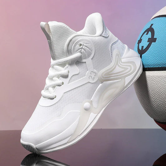 Children Basketball Shoes Breathable Mesh Boys Fashion Sneakers Girls School Sport Shoes Kids Casual Trainers Outdoor Athletic