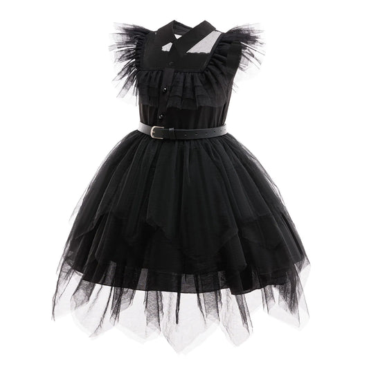 Family Costume with Belt Halloween Role Play Gothic Cosplay Apparel The Day Begin with W Birthday Party Ball Gown Dresses