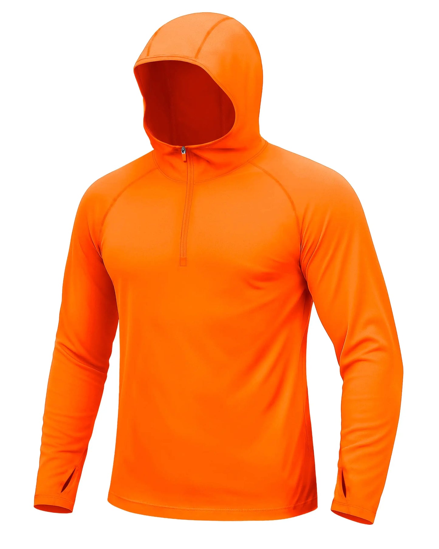 Mens 1/4 Zip UPF 50+ Shirts Sun Protection Running Surfing Athletic Shirt Lightweight Rash Guard Long Sleeve Hoodie