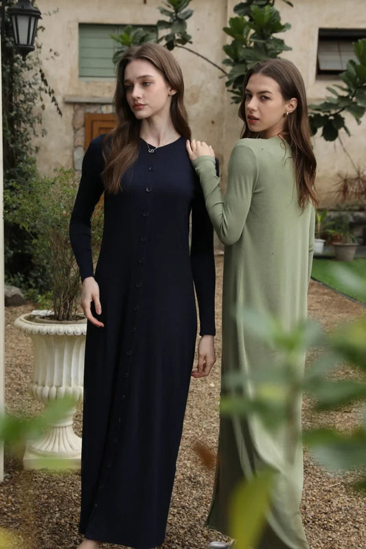 AS 2025 summer woman dress comfortable ribbing maxi button dress lady clothes