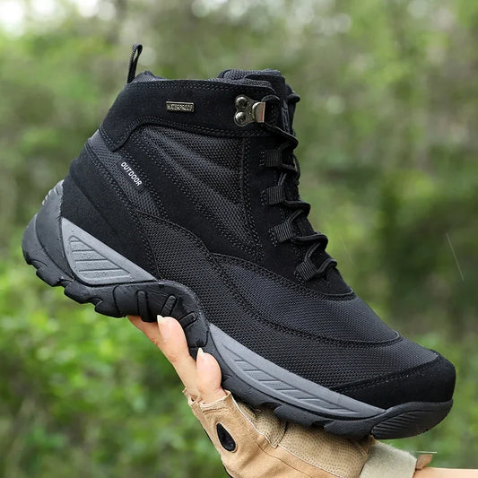 Men's Boot Combat Mens Ankle Boot Tactical Boot Male Shoes Work Safety Shoes Motocycle Boots Men Outdoor Hiking Shoes