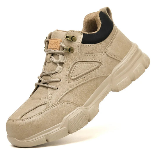 Men Work Shoes Steel Toe Cap Safety Boots European Standard Anti-smash Anti-puncture Men Shoes Light Waterproof Safety Shoes