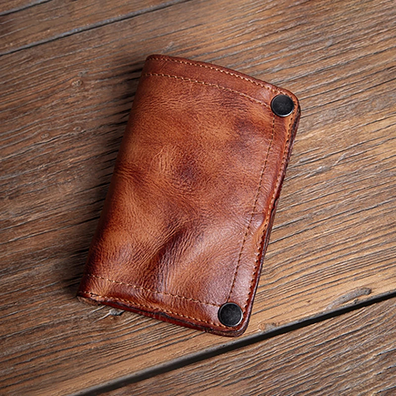 High Quality Men Genuine Leather Wallet Vintage Bifold Money Clip Credit Card Holder Luxury Design with Zipper Coin Pocket