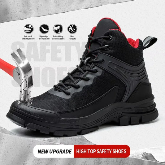 New 2026 Fashion Men Work Safety Boots Anti-smashing Industrial Work Shoes Sneakers Anti-sand Boot Outdoor Ankle Male Footwear