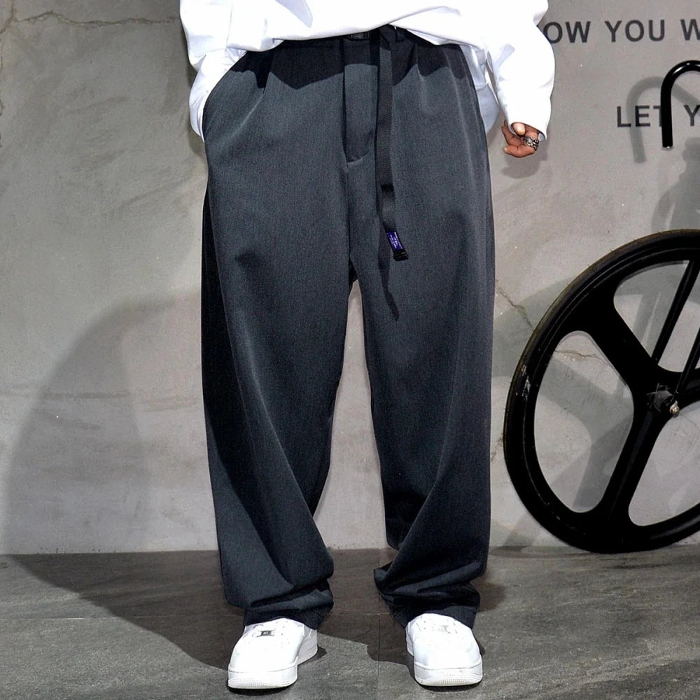 Japanese Vintage Casual Baggy Pants Mens Clothing High Quality Trend Straight Pants Fashion Loose Trousers Streetwear Pants Male