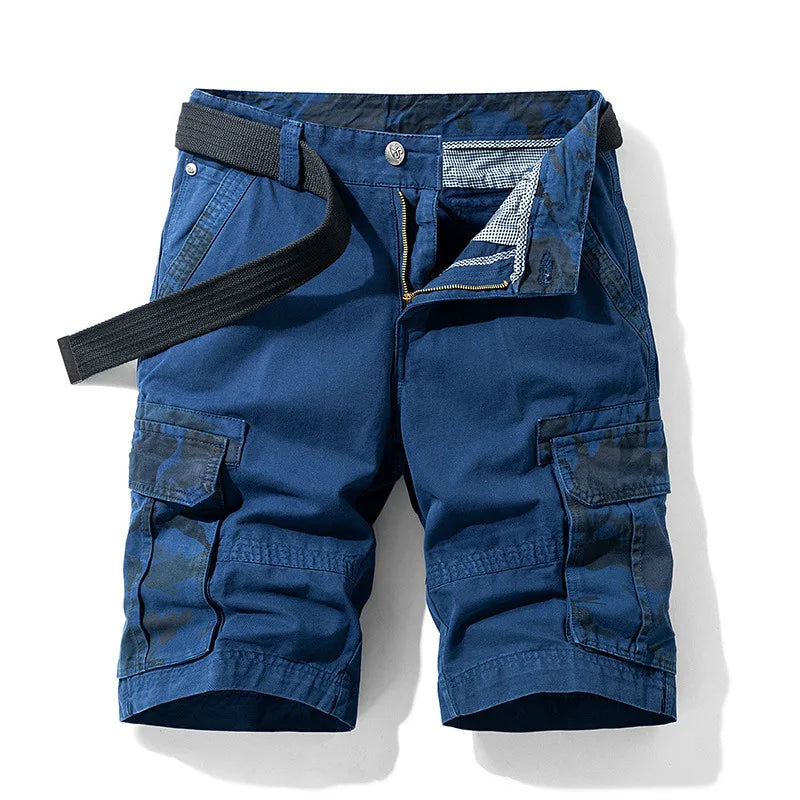 Daily Wear Street Fashion 5 Inch Shorts Men's Summer Casual Multi Pocket Cargo Shorts Loose Straight Breathable Outdoor Sports