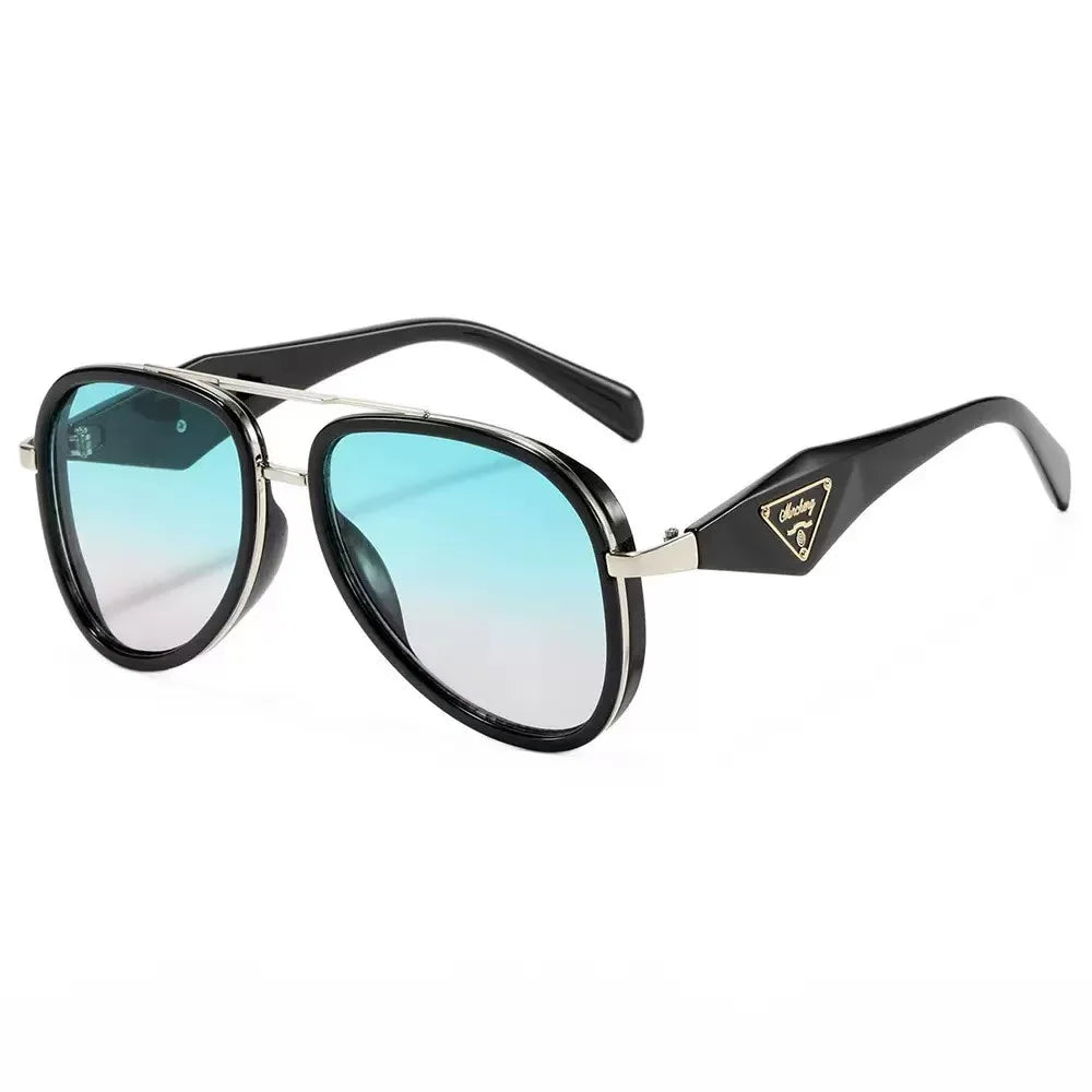 Retro Aviator Tortoiseshell Sunglasses UV400 Protection Metal Frame Shades Luxury Sun Glasses Fashion Eyewear Unisex Oversized