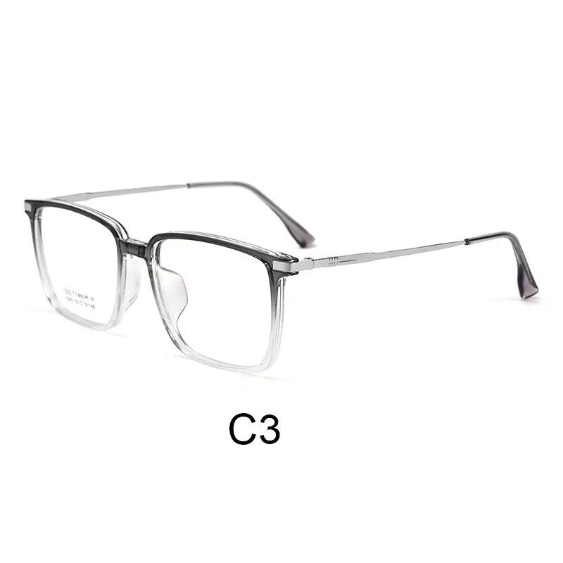 Men's Classic Titanium Square Frames Anti-Blue Light Reading Glasses Men Myopia Hyperopia Customizable Prescription 5042X