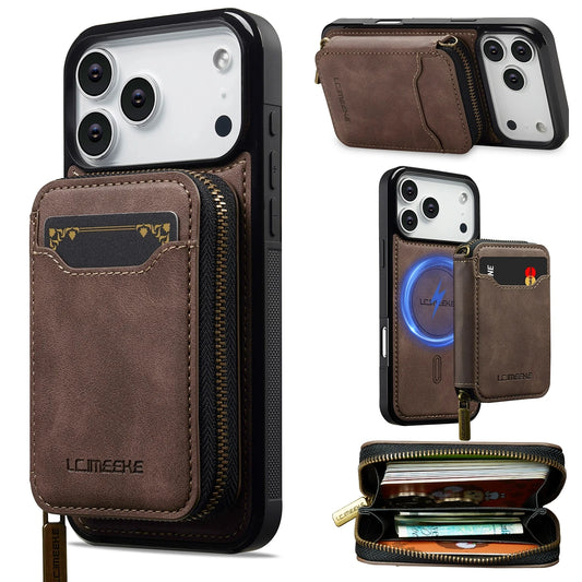 Detachable Magnetic Wallet Leather Phone Case for IPhone 17 Pro Max Air 16 Plus 15 14 13 12 11 Pro 16E Anti-Theft Brush Cover