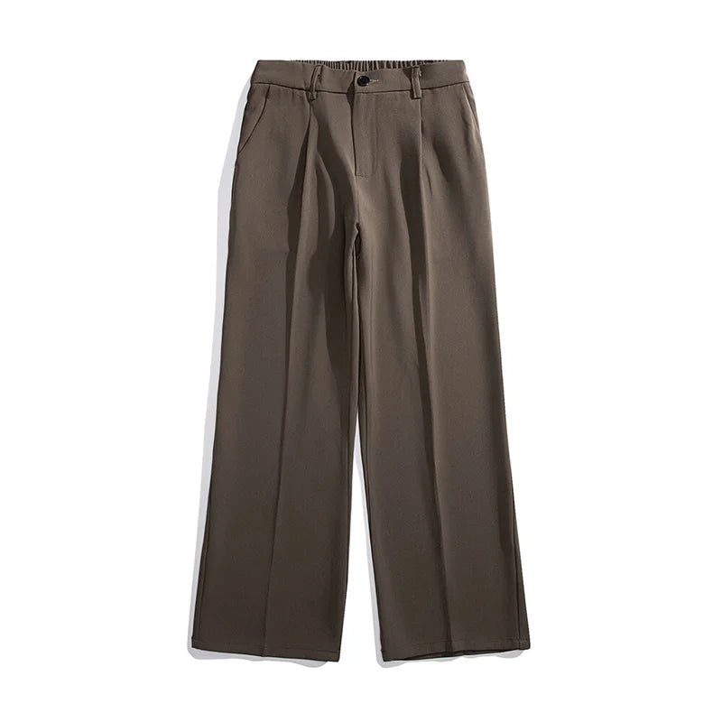 Men's Straight Pants Thin Man Black Comfortable Pant Summer Casual Streetwear Loose Trouser Japanese 5XL Trendy Fashion