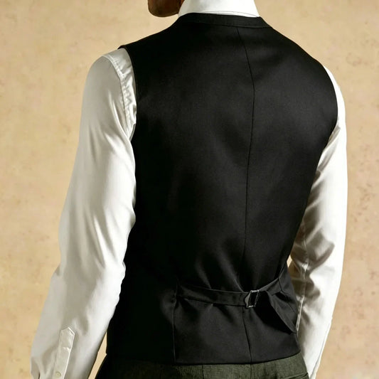 Men Vest White Solid Single Button V Neck Waistcoat For Wedding Banquet Business Party Casual Office Work Daily Men Suit Vest