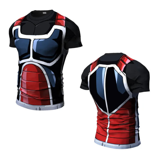 2026 Summer Dragon Ball Vegeta Saiyan Armor 3D Print Oversized Crew Neck T-Shirt High Quality Anime Streetwear Y2K Casual Tops