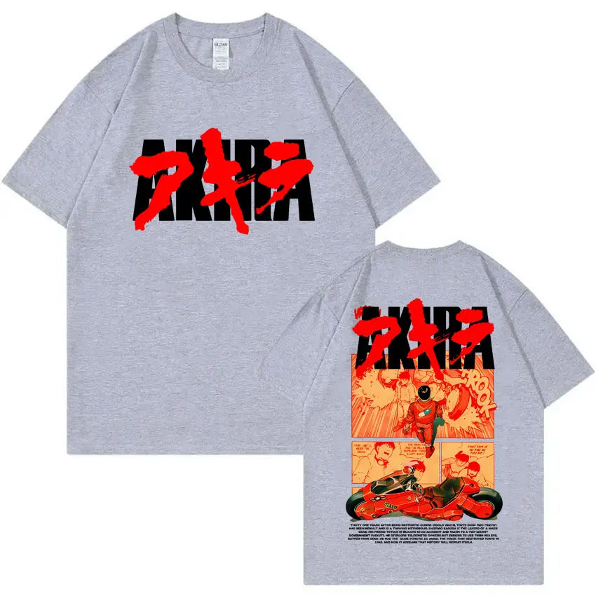 Japanese Science Fiction Cartoon Movie Anime Akira Shotaro Kaneda Graphic T Shirts Men Women Cotton Vintage Oversized T-shirts