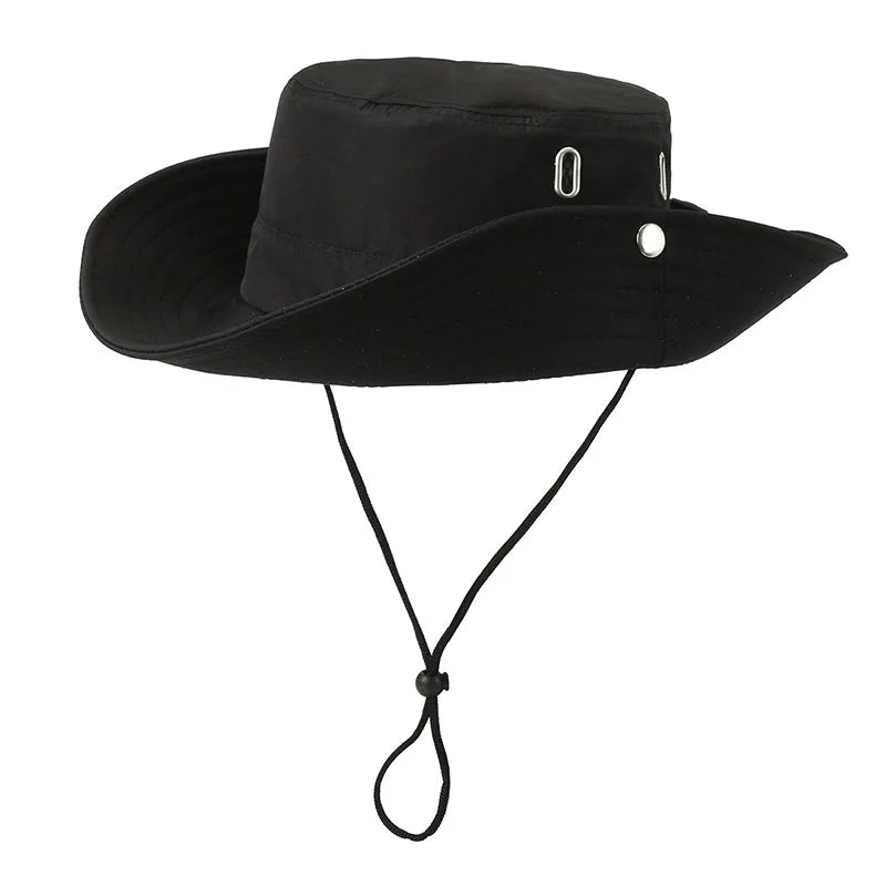 Spring And Summer New Hat Men's Outdoor Mountaineering Sunshade Fisherman Hat Summer Large Brim Breathable Sunscreen Fishing Hat