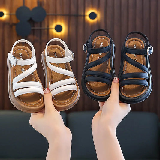 New Cute and Versatile Girls' Sandals with Exposed Toes/Children's Summer Shoes3311