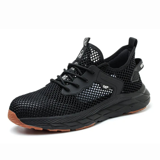 Fashion 2025 New Summer Breathable Safety Work Shoes Sneakers Comfortable Steel Toe Anti Puncture Indestructible Men Boots