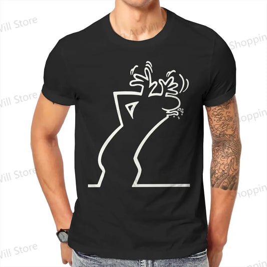 men's and women's casual T-shirts La Linea The Line Osvaldo Cavandoli TV Round neck short sleeved T-shirt Street Clothing S-6XL