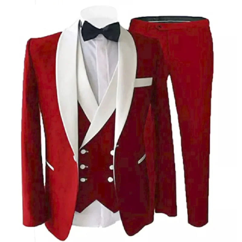Tailor Made blue Men's Suits Groom Tuxedos Peak Lapel Best Man Suits Mens Wedding Suits (Jacket+Pants+Vest)