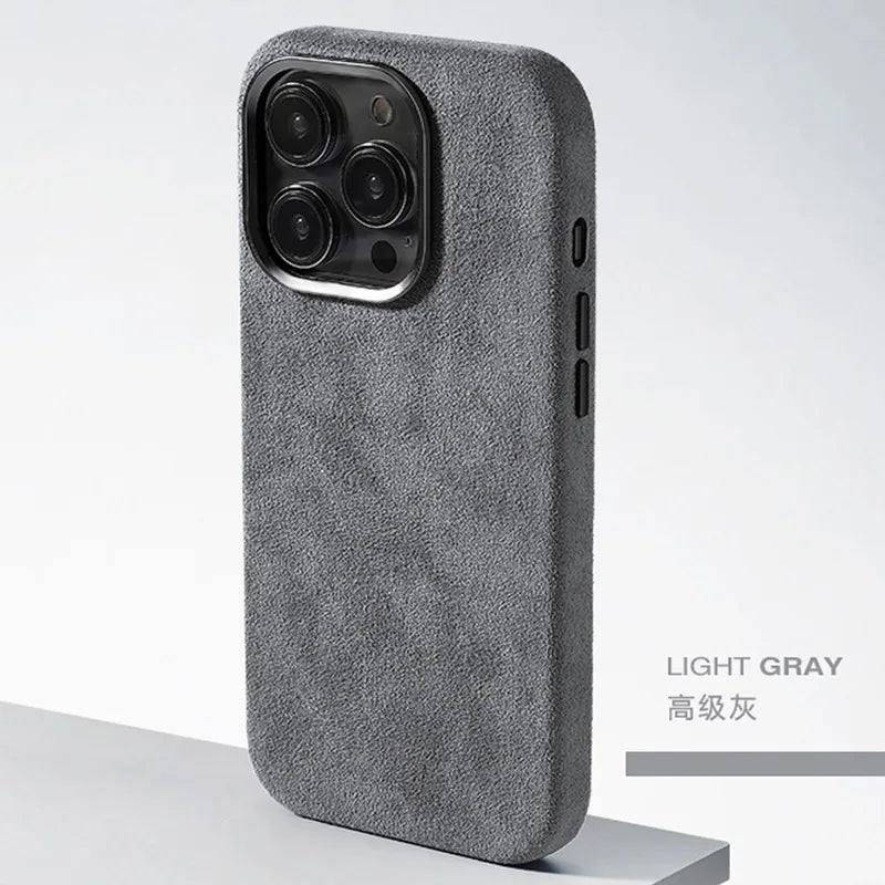 Premium Soft Suede Metal Camera Lens Protection Magnetic Phone Case for IPhone 16 15 14 Plus 13 12 Pro Max shockproof Back Cover