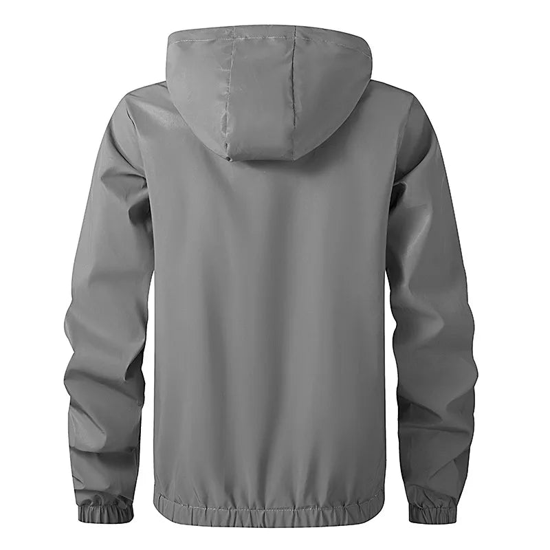 Night Reflective Jackets Men Double Fabric Waterproof Windbreaker Hooded Jacket Man Hip Hop Cycling Sports Zipper Coats Outwear