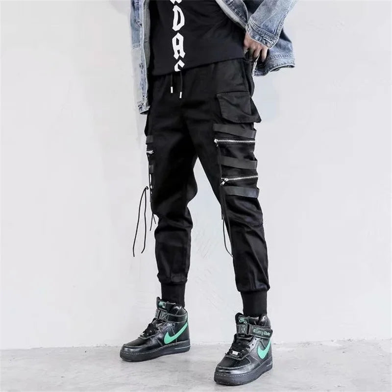 Mens Techwear Sweatpants Y2K Streetwear Jogging Pants Men Hip Hop Street Dance Casual Trousers Vintage Cargo Pant Pantalon Homme