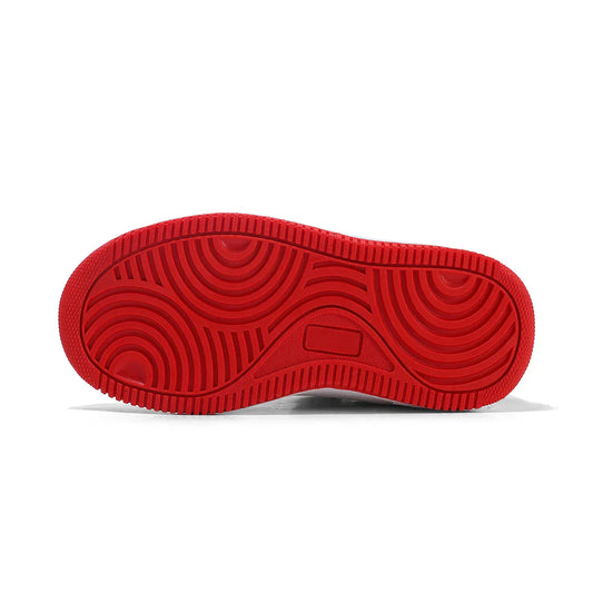 Cute girls and boys basketball shoes school activities children's casual shoes low-cut shoes autumn and winter new leather shoes