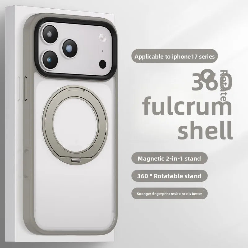 Luxury 360 Rotating Magnetic Phone Case for iPhone 17 Pro Max 16 Plus 15 14 13 12 11 Shockproof Slim Fit for Magsafe Stand Cover