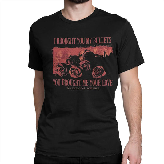 Men Women Mcr Band Punk Rock T Shirt My Chemical Romance 100% Cotton Clothes Vintage Round Collar Tee Shirt Plus Size T-Shirt