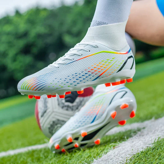 Football Shoes Men X2308 White TF/FG Original Professional Youth Anti-slip Indoor Fast Soccer Outdoor Training Football Sneaker