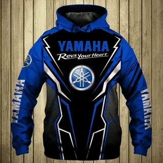 Spring and Autumn Yamaha Racing Team Hoodies Fashion 3D Printing Men's Hoodies Outdoor Sports Clothing Yamaha Motorcycle Hoodies