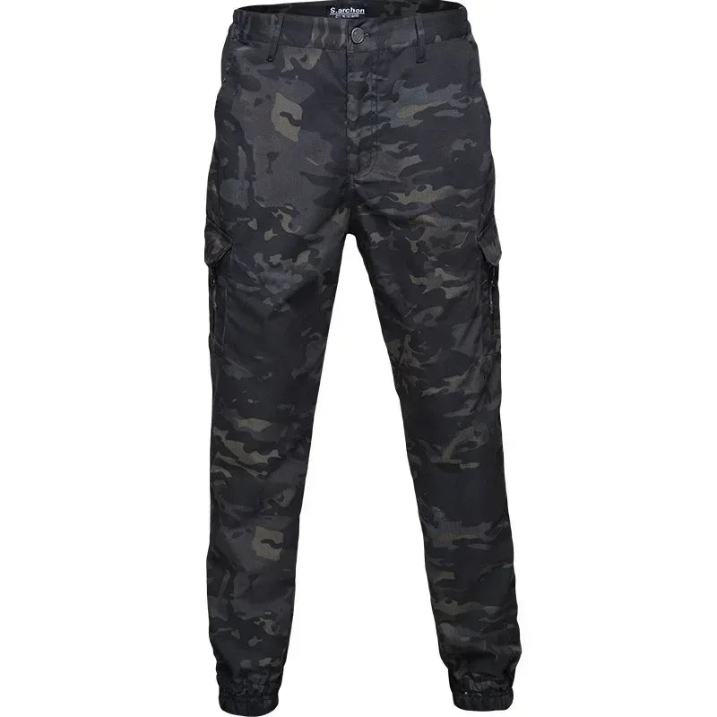 Men Camouflage Tactical Pants Camping Hiking Jogger Trousers Casual Waterproof Fashion Hunting Outdoors Casual Cargo Pants