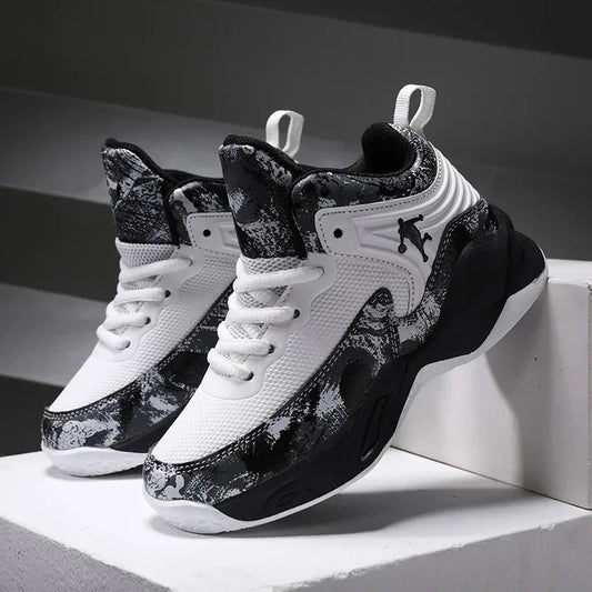 2025 Basketball Shoes for Kids Sneakers New Boys Brand Thick Sole Non-slip Children Sports Shoes Child Boy Basket Trainer Shoes