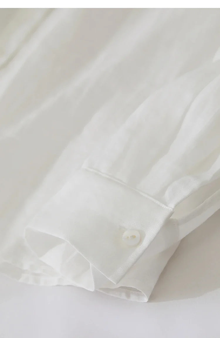 Minimalism Women Shirts 2024 Autumn New Chinese Stand Collar Lace Decal Shirt Fashion Female Shell Button Blouses 12443001