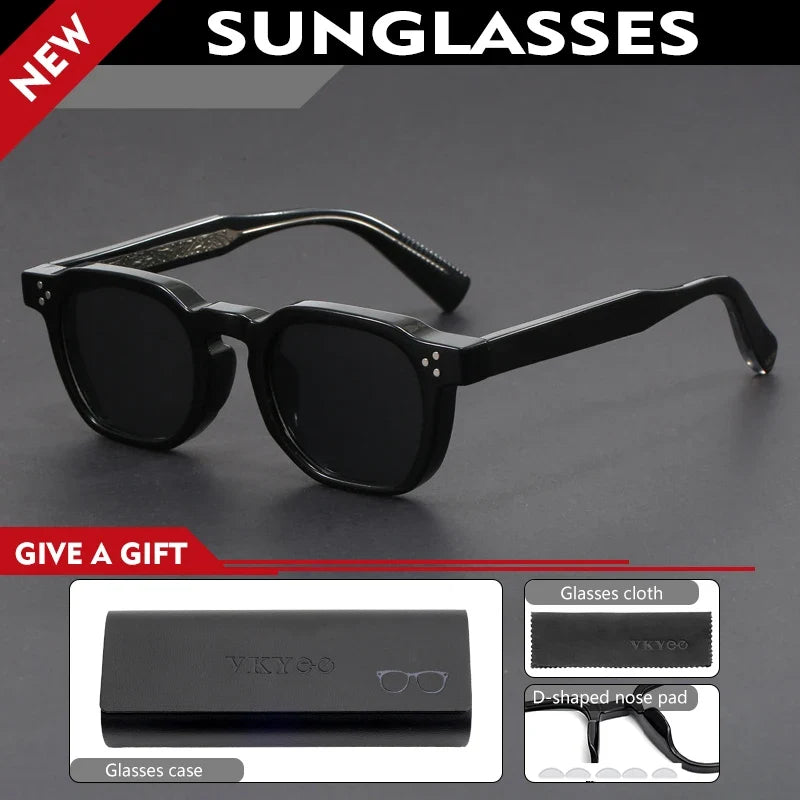 New Fashion Personalized Simple Geometric Design Polarized Sunglasses UV Protection Customizable Prescription 1045
