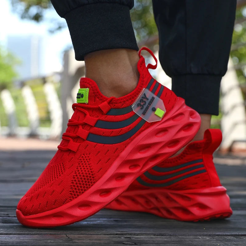 2025 Men Running Shoes Lightweight Sports Shoes Mesh Breathable Casual Running Shoes Women Anti Slip Outdoor New Product Launch