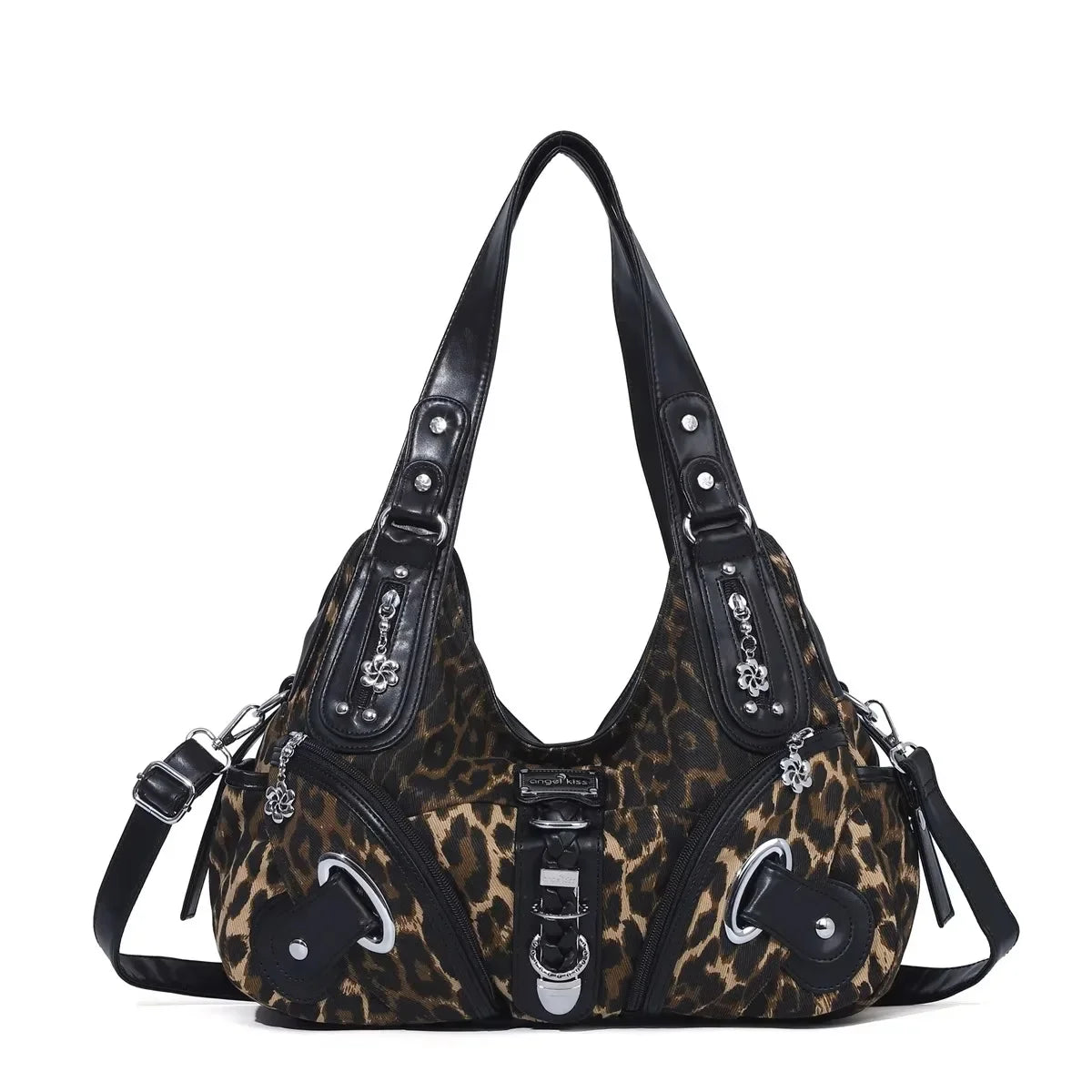 Women Handbags Fashion Leopard Shoulder Bag Large Tote Top-handle Shopping Pack Multifunctional Satchel Lady Hobos Big Purse