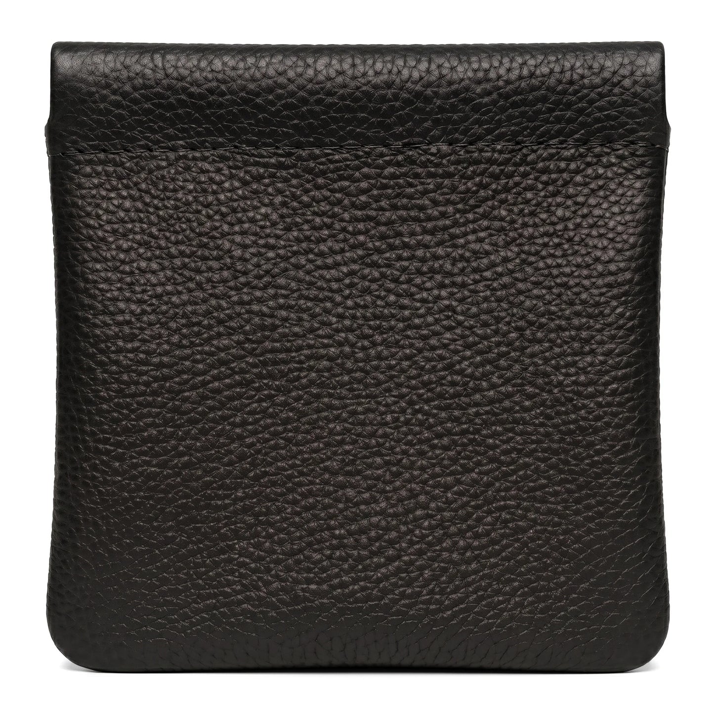 Black/Brown PU Leather Self-Closing Coin Purse No Zipper Mini Pouch Multifunctional Storage Bag for Coin Key Earbud Men Women