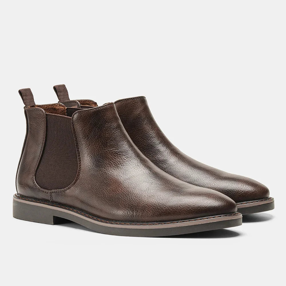 40~46 Chelsea Boots Men 2024 Brand Comfortable Fashion Leather Men Boots