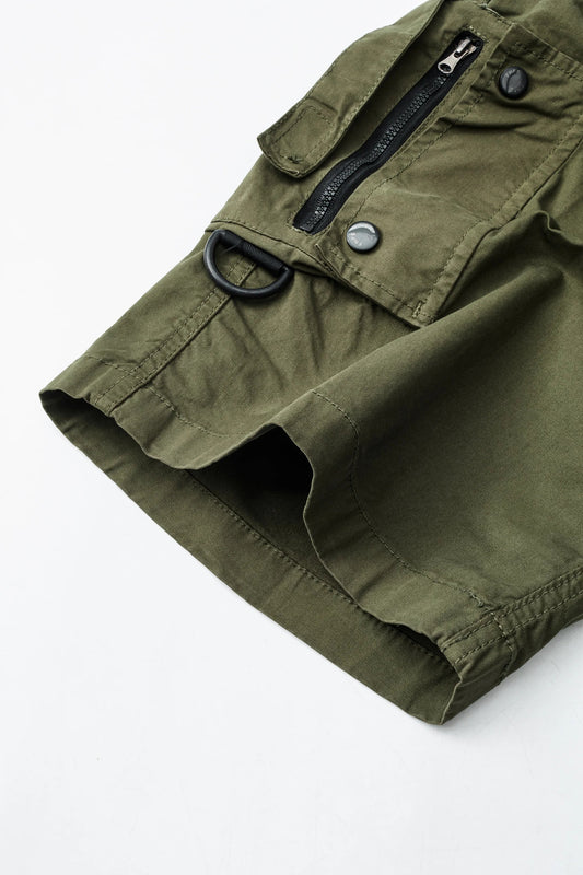 Mid Length Breathable Straight Leg 5 Inch Street Short Men's Summer Thin Washed Cotton Cargo Shorts Loose Casual Trend Sports