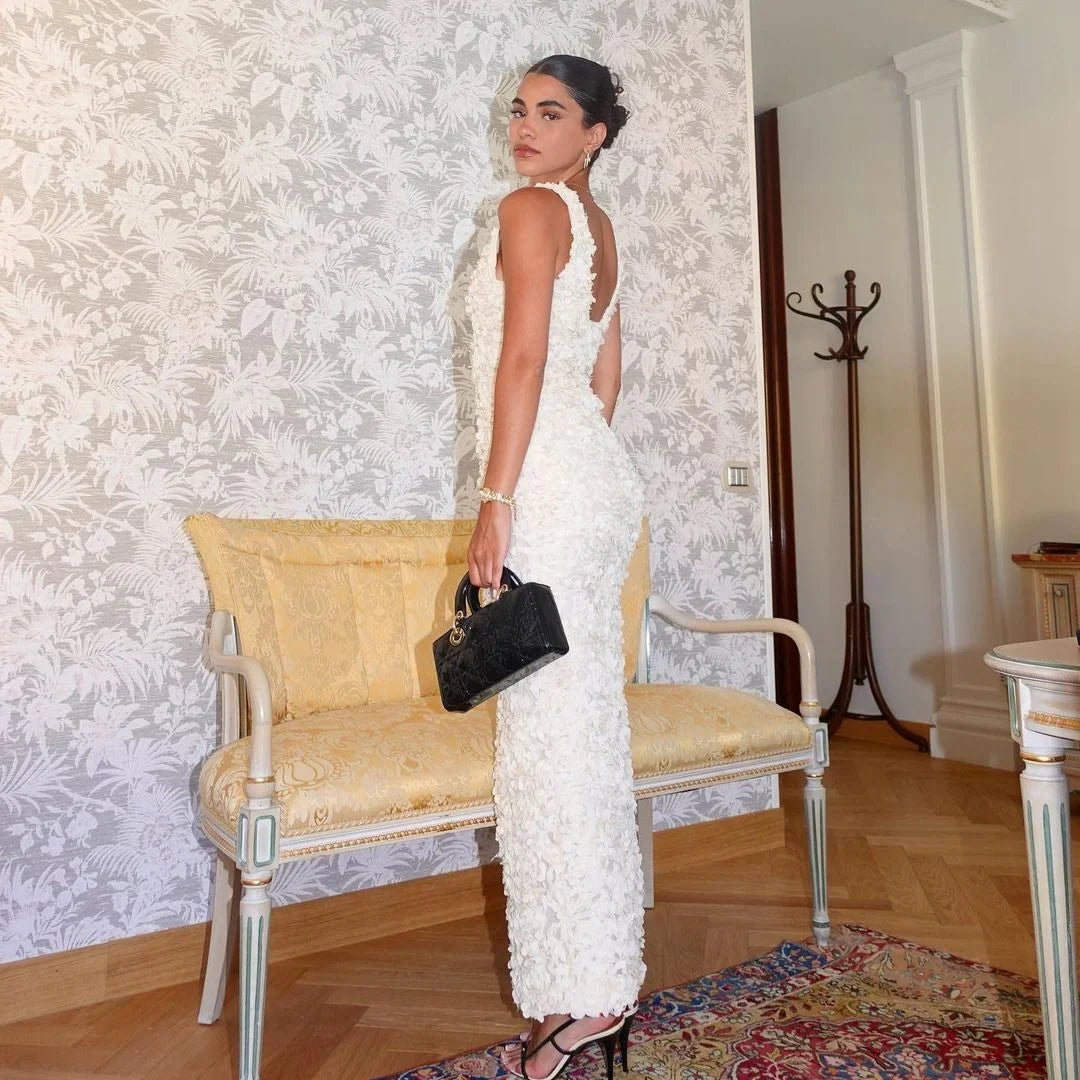Summer Formal Occasion Dress 2025 Elegant 3D flower Maxi Evening Dresses Sexy Wedding Guest Party Dresses Women