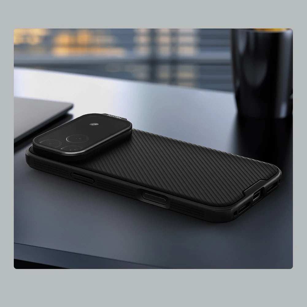 iPhone 17 Pro Max / 17 Pro Case CamShield Prop Camera Cover Transparent Stand Protection Back Cover Phone Case