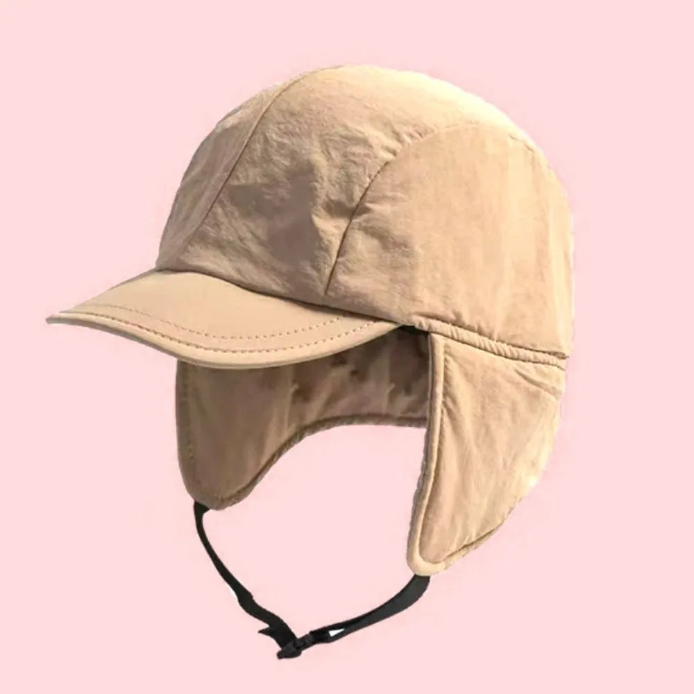 Japanese Style Ear Protection Ushanka Lightweight Thickened Earflaps Visor Hat Soft Multi-functional Windproof Pilot Cap Men