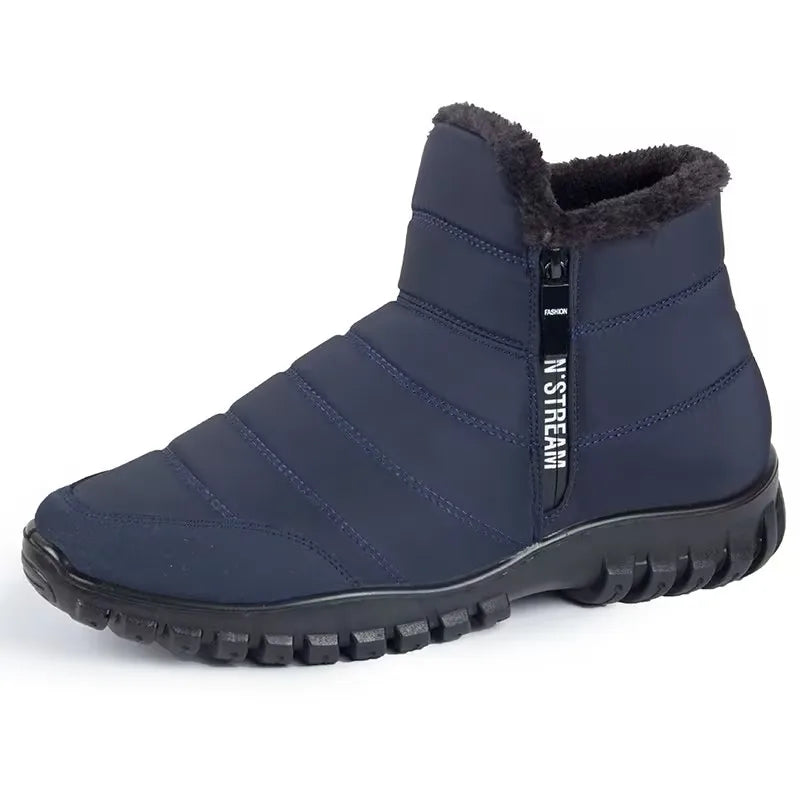 Men's shoes, men's sports shoes, winter zipper snow ankle boots, men's casual shoes, waterproof snow boots, free delivery shoes
