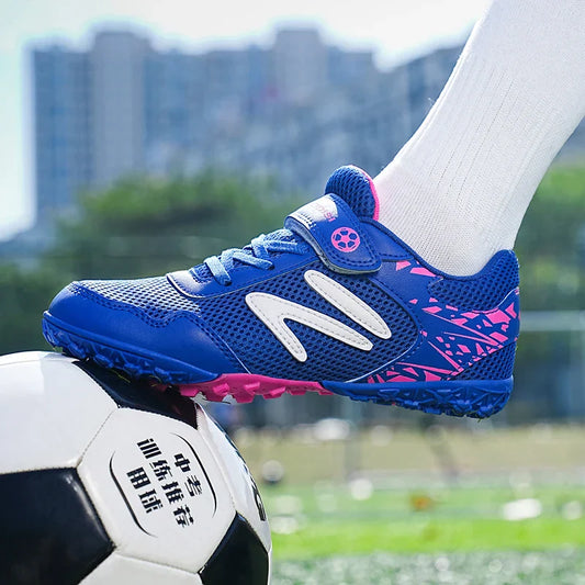 Kids Soccer Shoes FG/TF School Football Boots Boys Girls Cleats Grass Sneakers Child Outdoor Athletic Training Sports Footwear