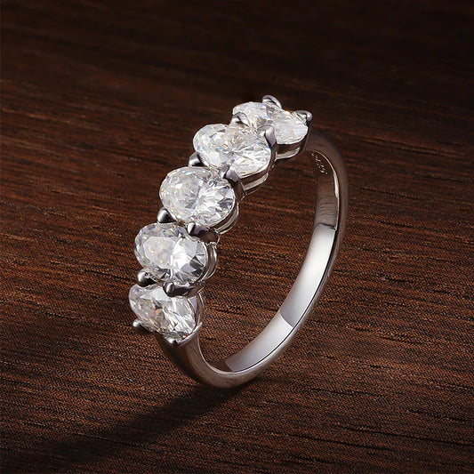 D VVS1 4*6mm Oval Moissanite Rings for Women Fine Jewelry Engagement Wedding Eternity Bands with GRA s925 Slive Ring
